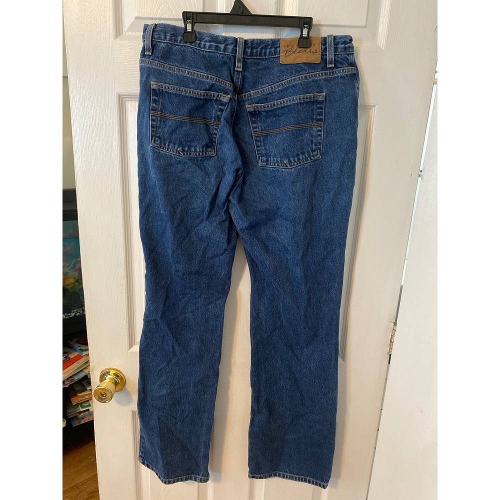 Express Bleus Vintage Bootcut Jeans Medium Wash Denim Blue Mens - Picture 2 of 5